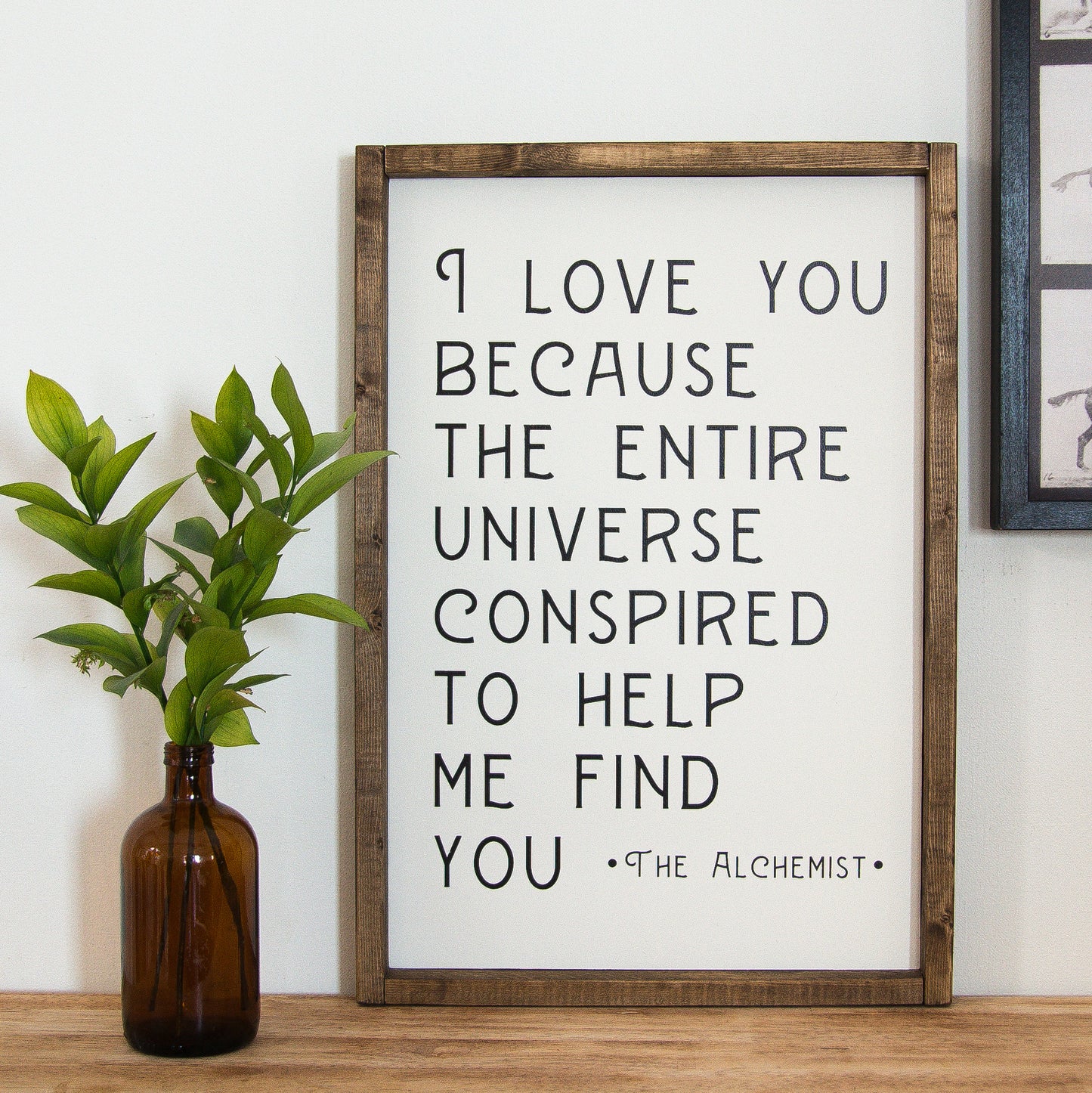 The Alchemist wood sign