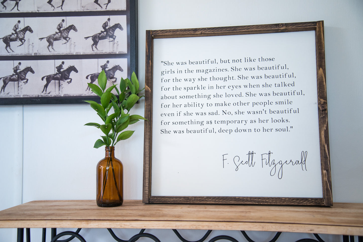 She was beautiful wood sign